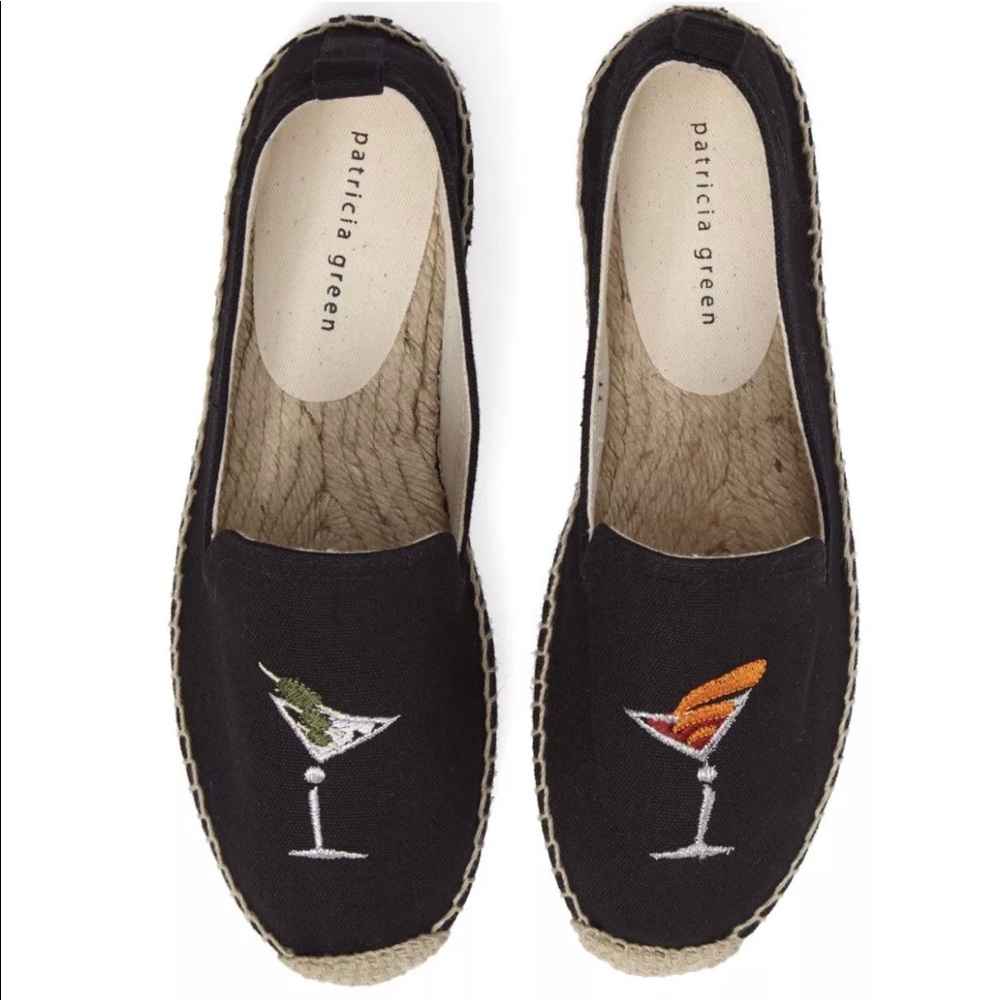 NWT Patricia Green Martini Espadrille Flats